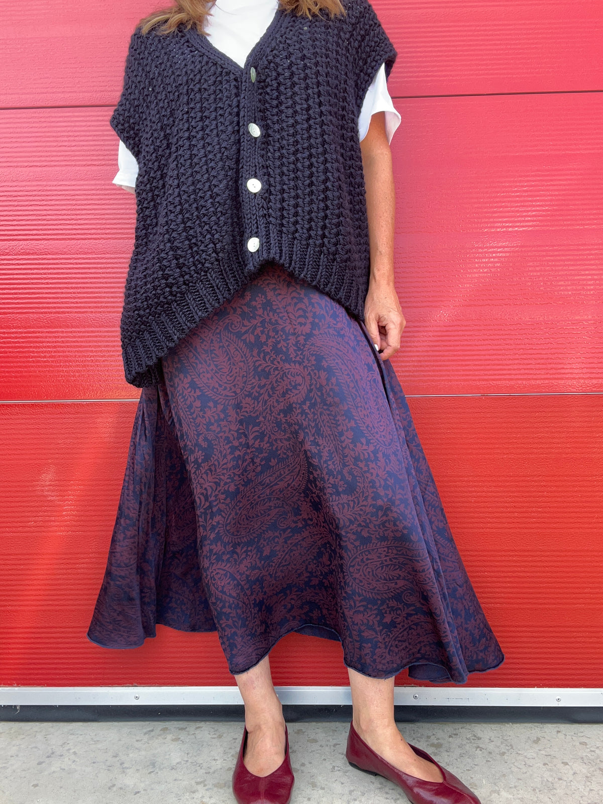 Harmony paisley skirt - Navy
