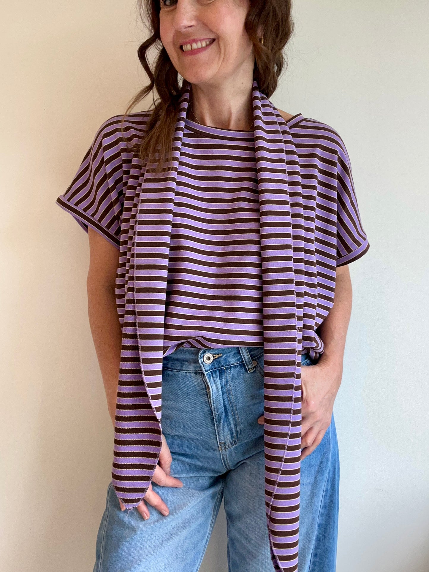 Skipper jersey striped set - Lavender