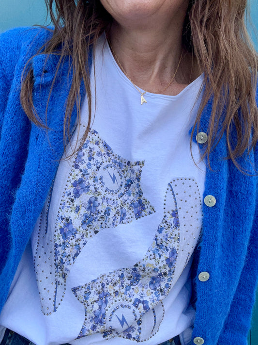 Liberty print tee - Blue