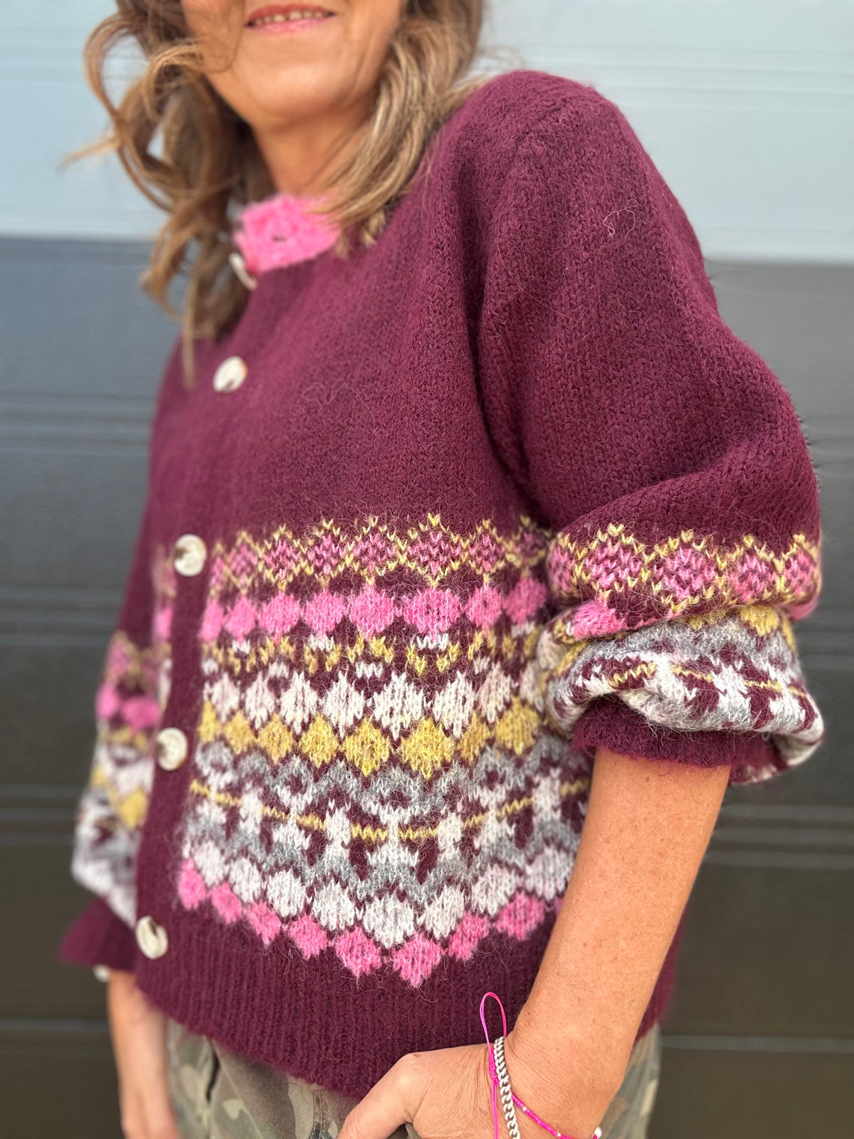 Velda patterned cardigan