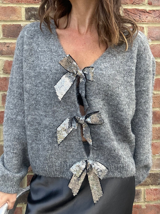 Francesca sequin bow knit