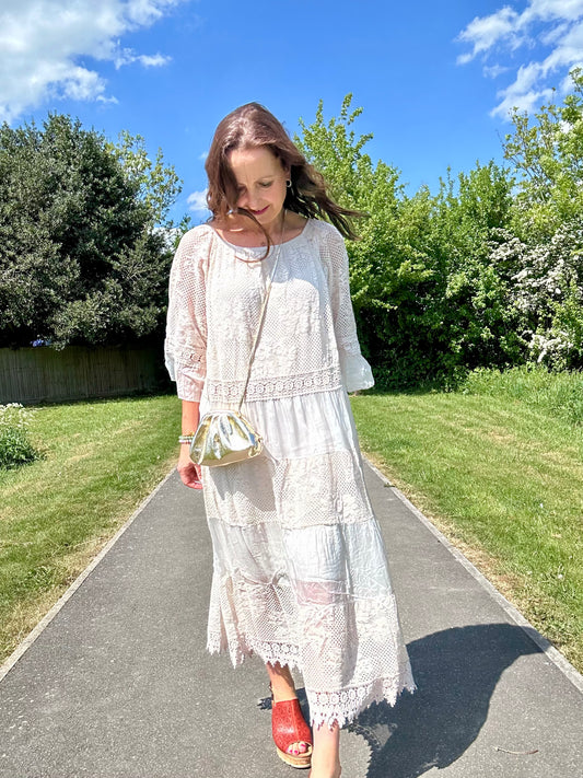 Darby midi dress - Ecru