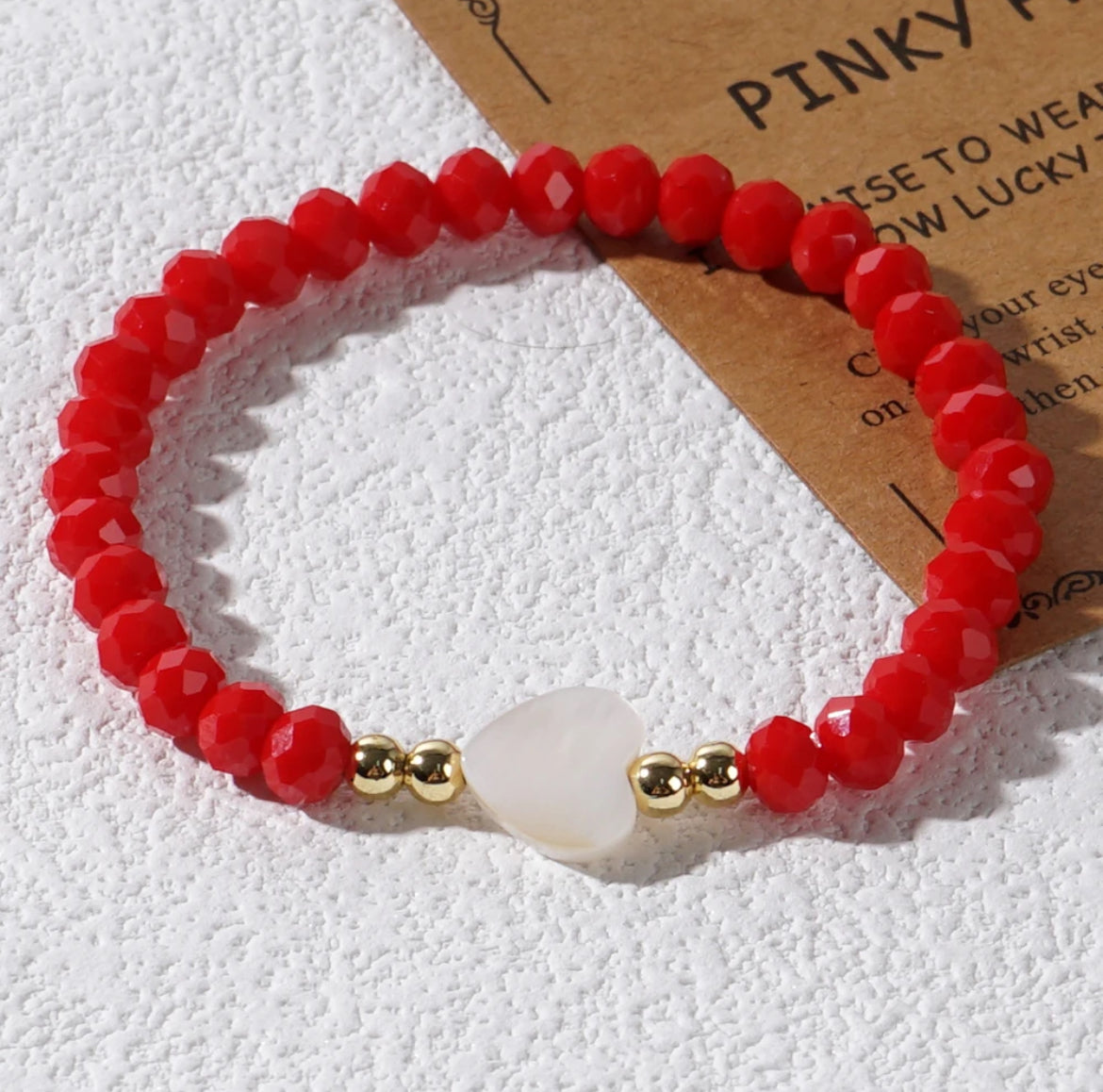 Little heart bracelet - Red