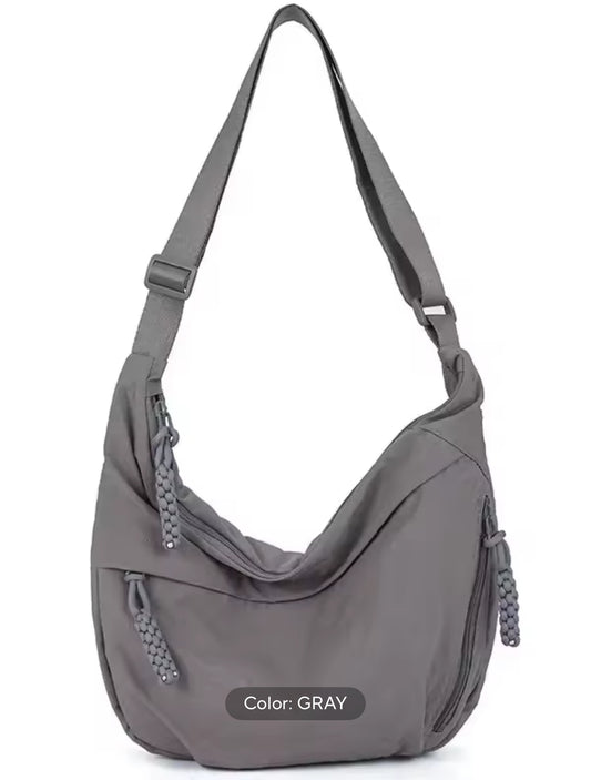 Daphne zipper crossbody bag - Grey