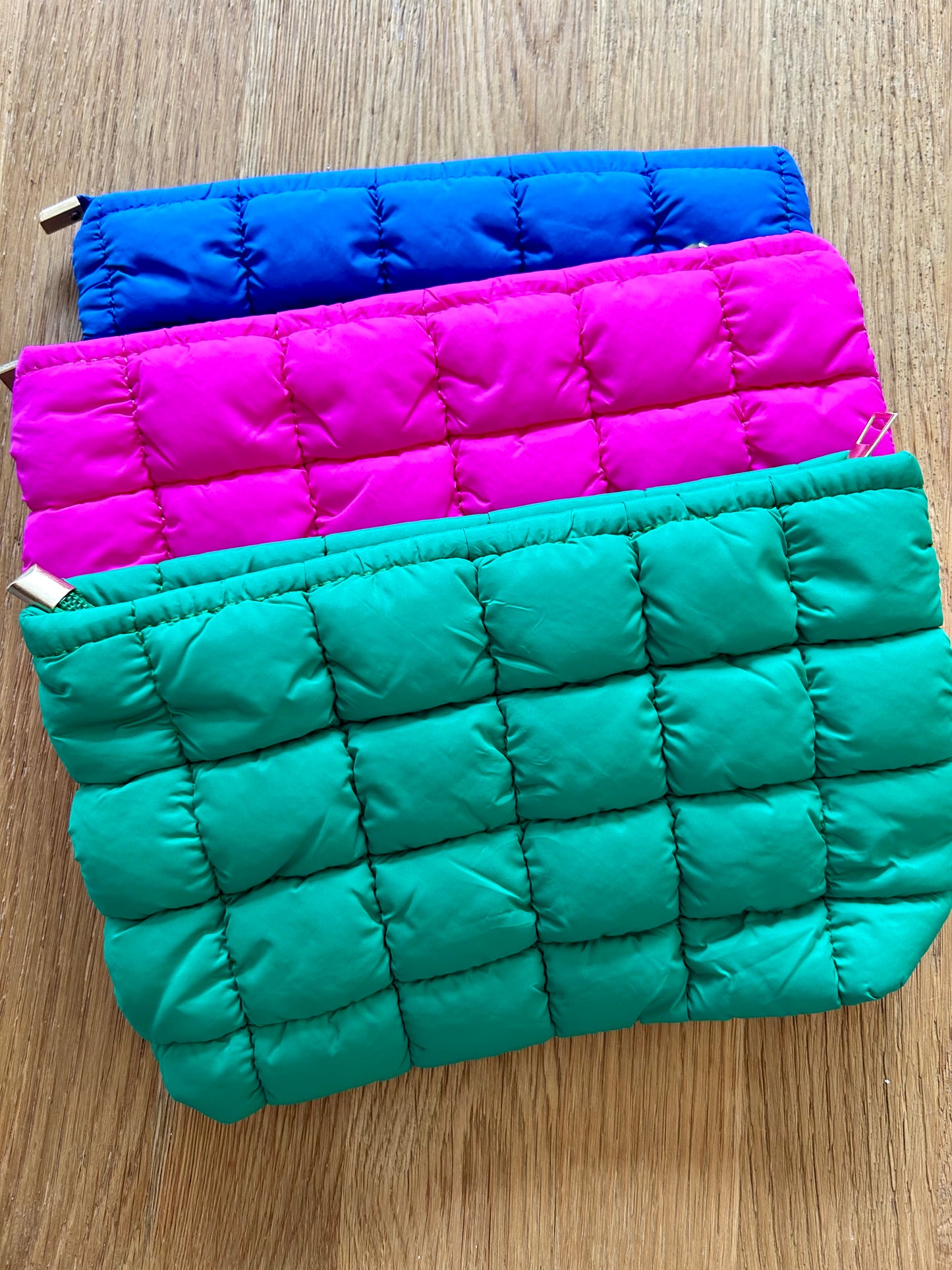 Bonnie Quilted Make up bag - Green