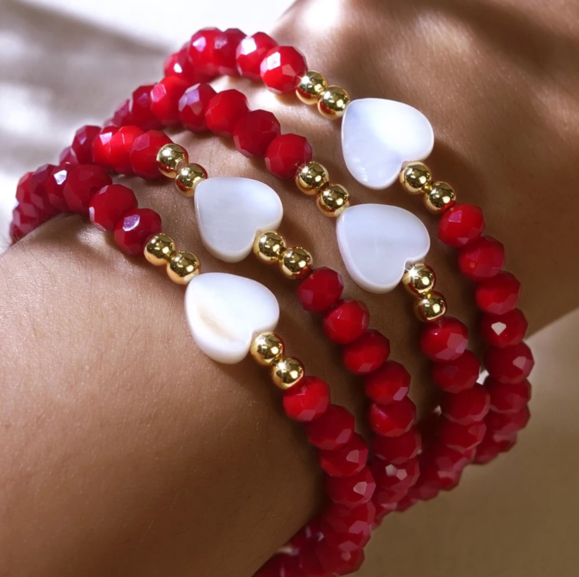 Little heart bracelet - Red