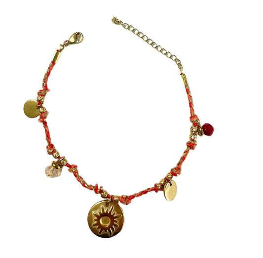Boho bijou bracelet - Reds