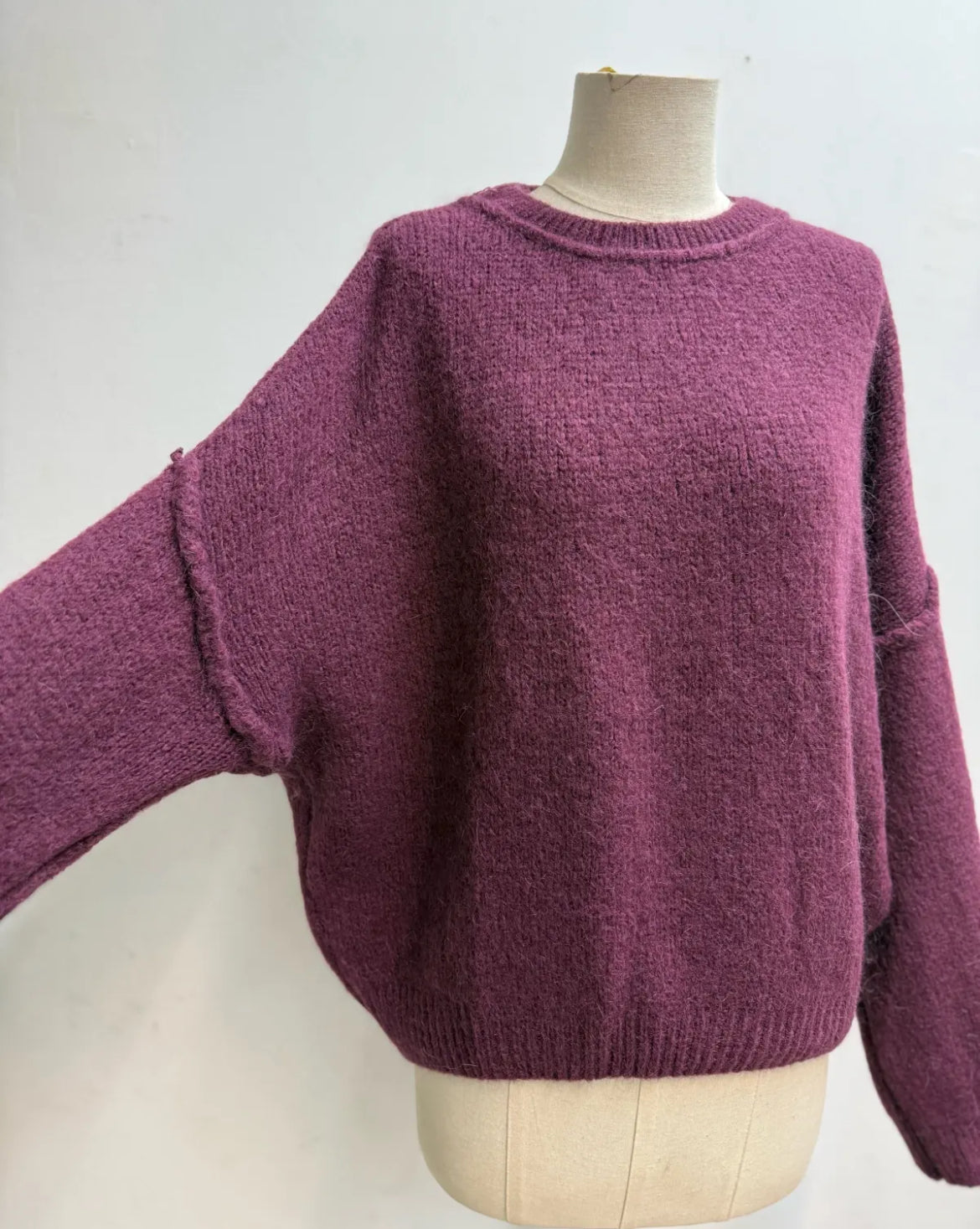 Gwen slouchy sweater - Aubergine