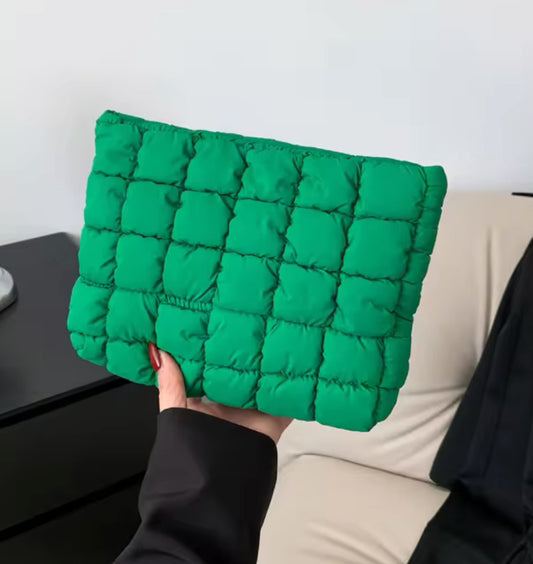 Bonnie Quilted Make up bag - Green