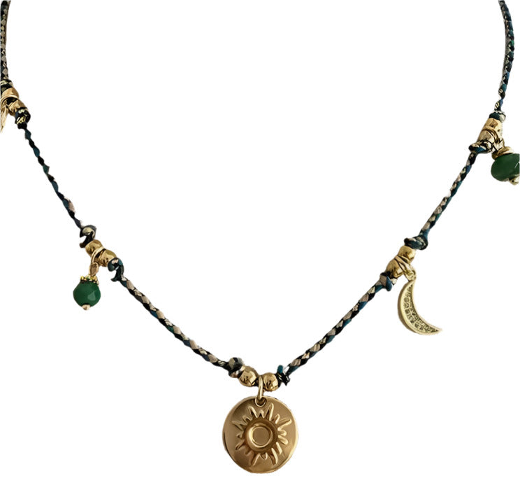 Boho bijou necklace - Blues