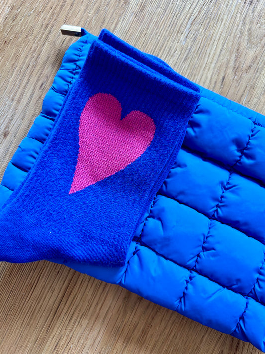 Love Heart Socks - Blue