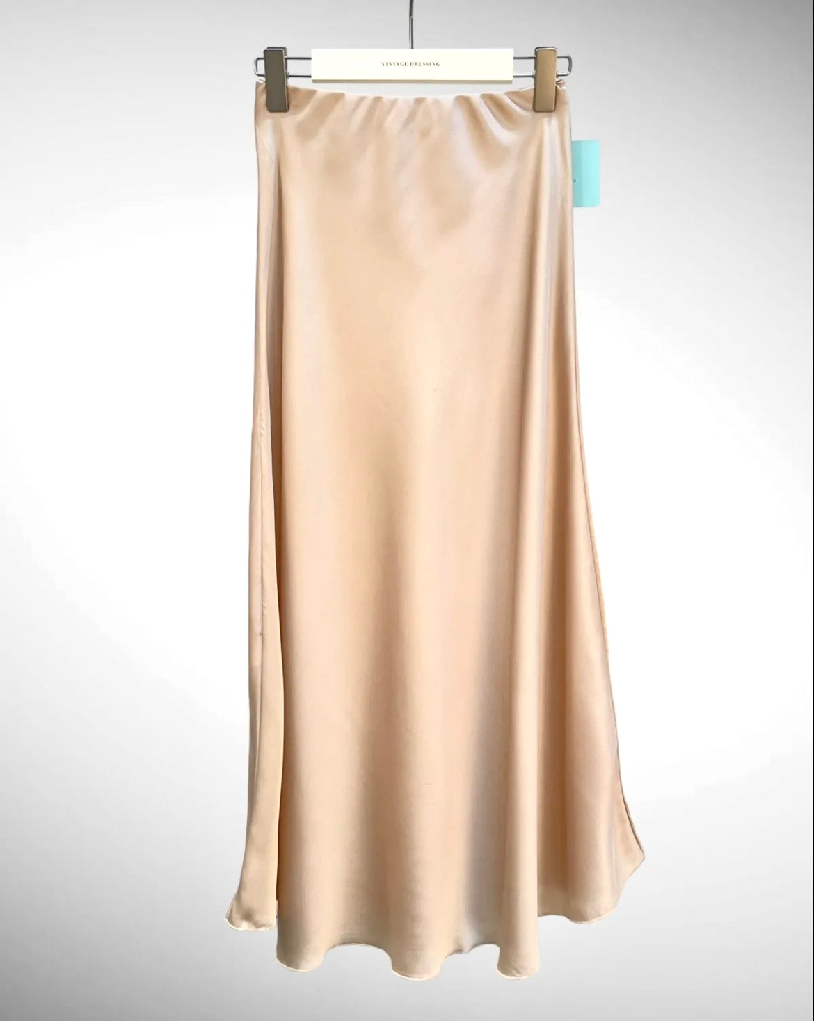 Nova satin slip skirt - Champagne