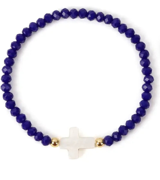 Cruz Beaded Bracelet - Dark Blue