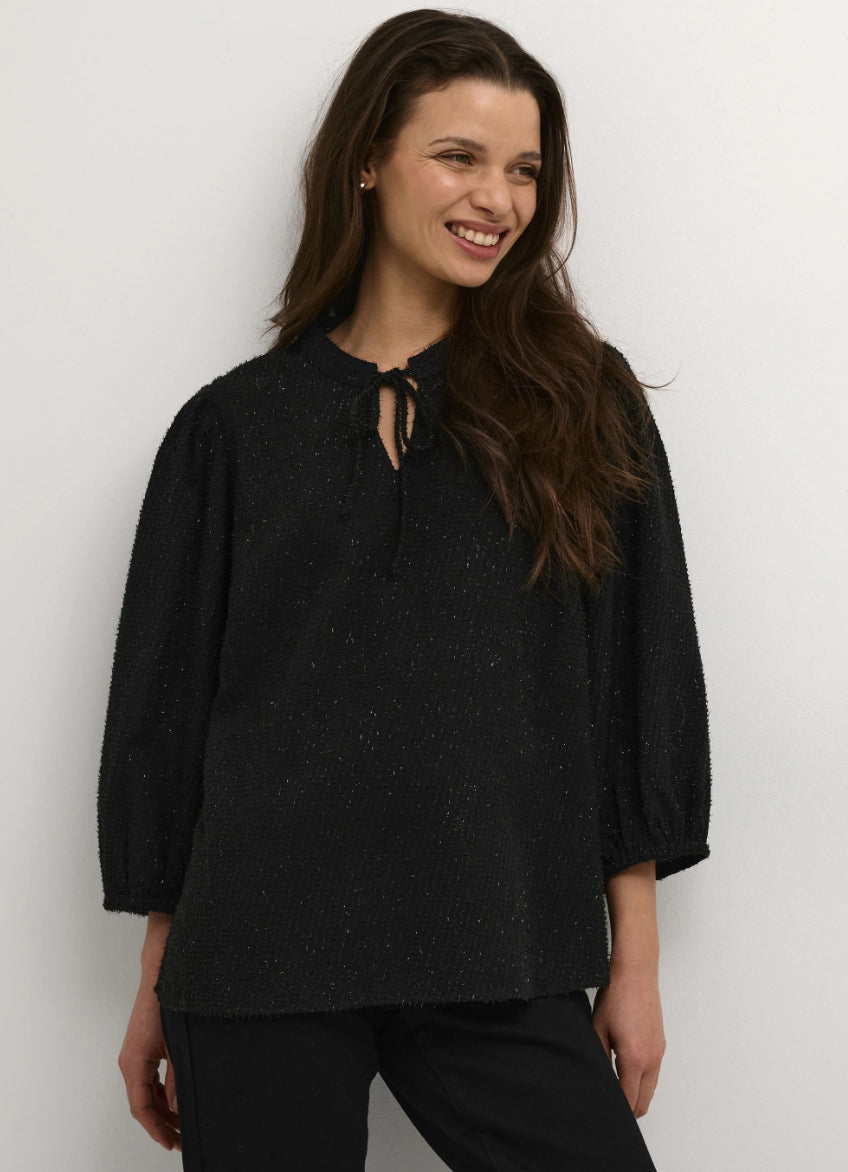 Alexies lurex blouse - Black