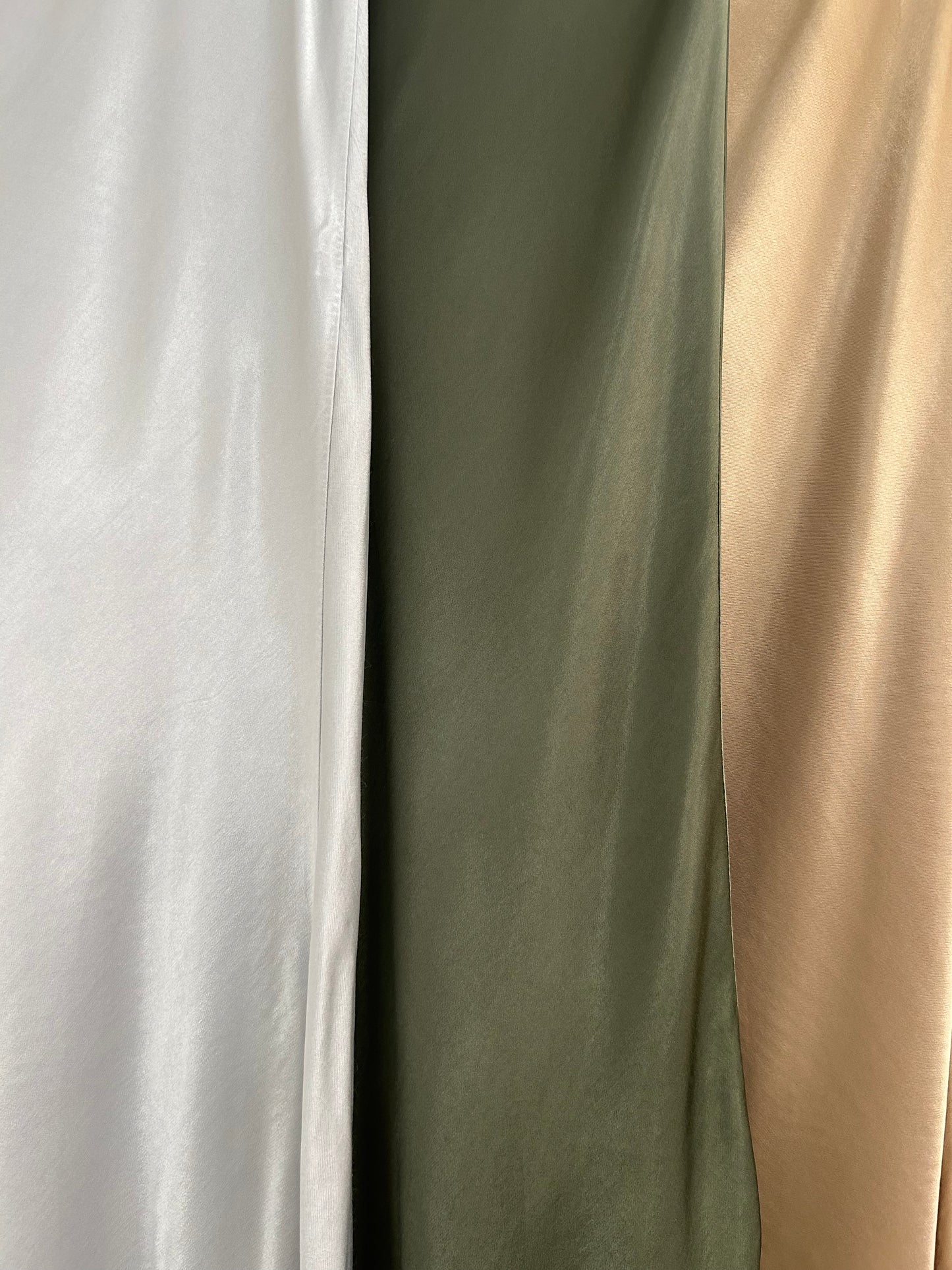 Darcy Satin Slip Skirt - Khaki