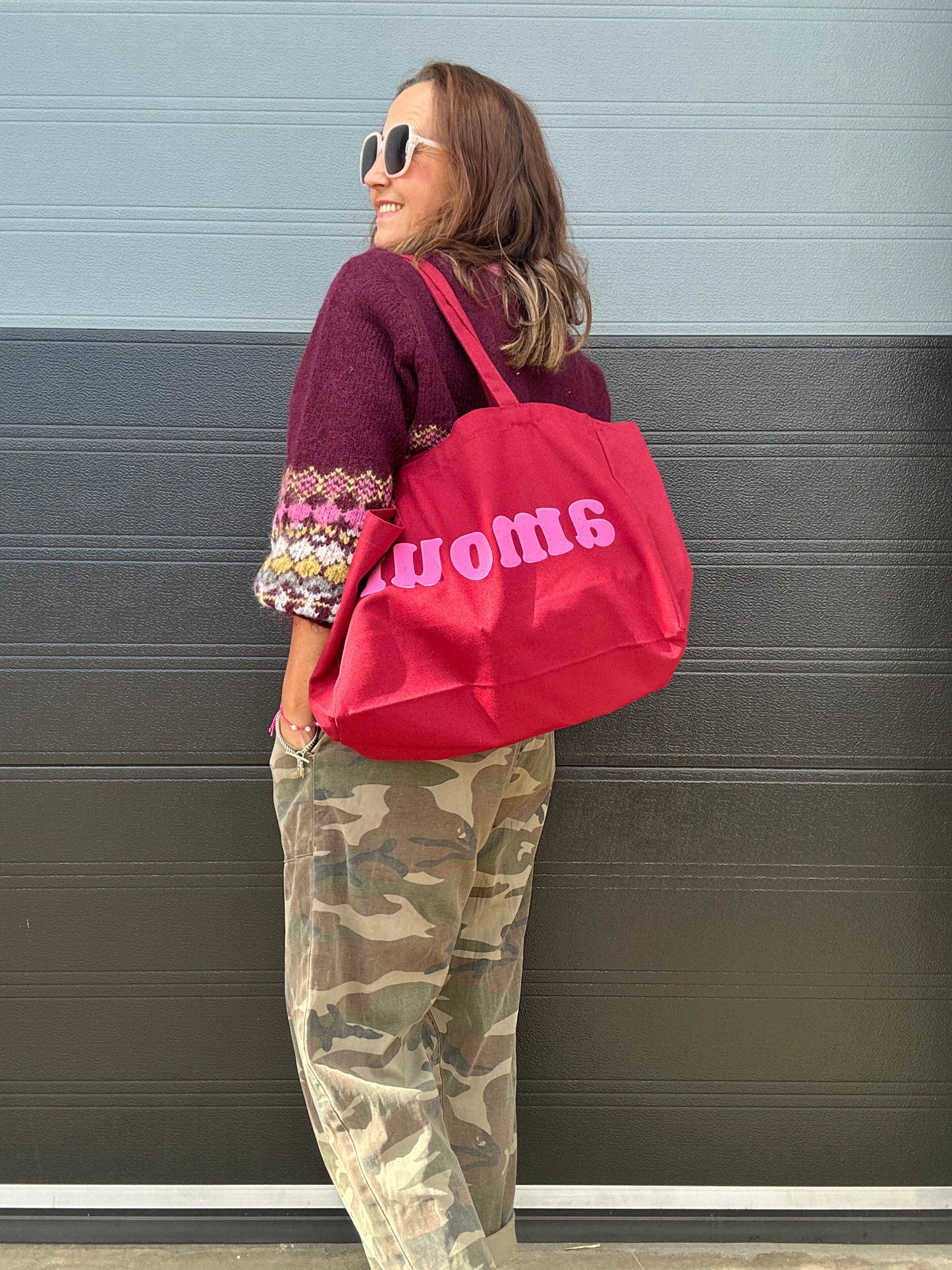 Amour tote bag - Plum / Pink