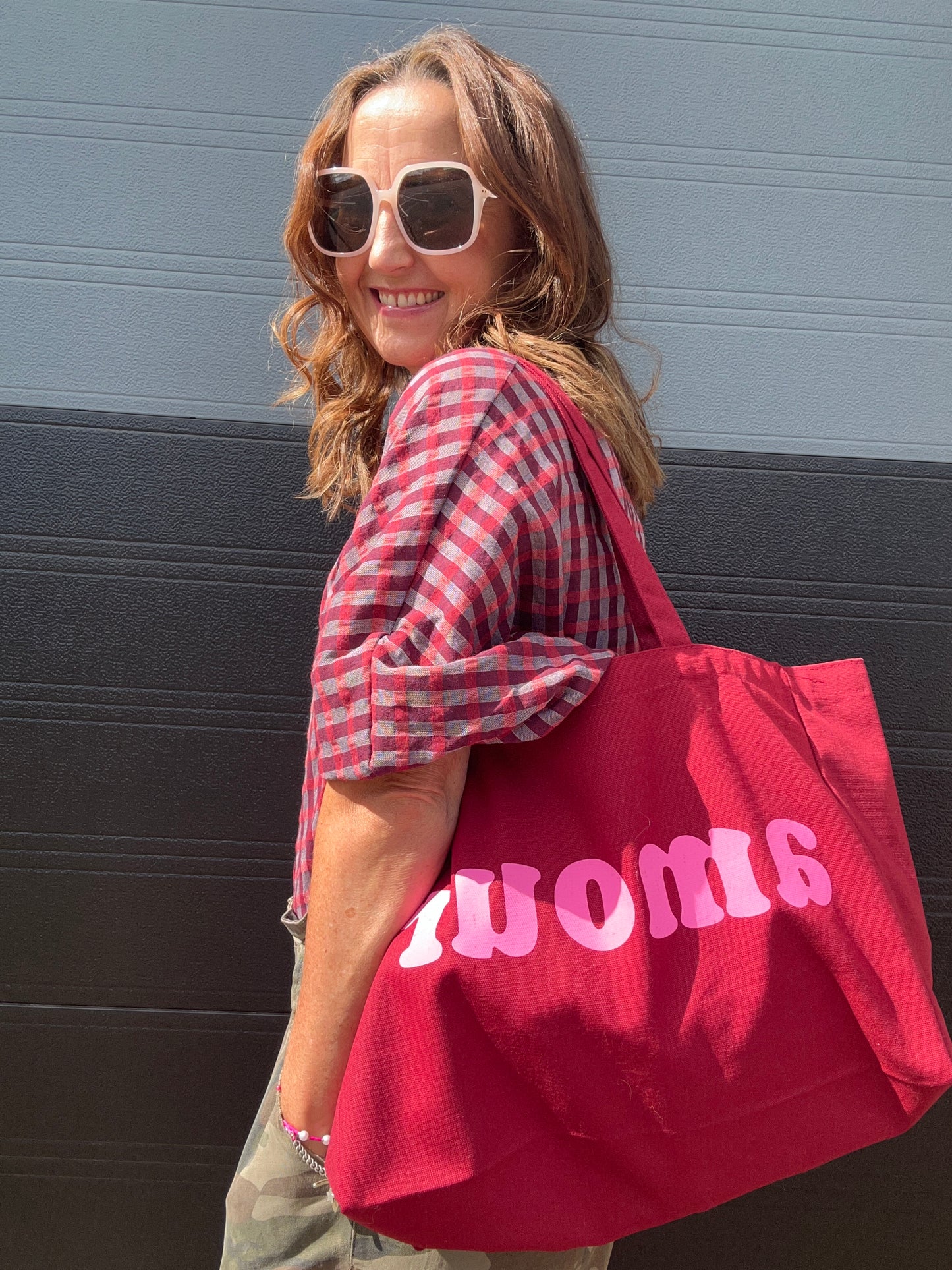 Amour tote bag - Plum / Pink