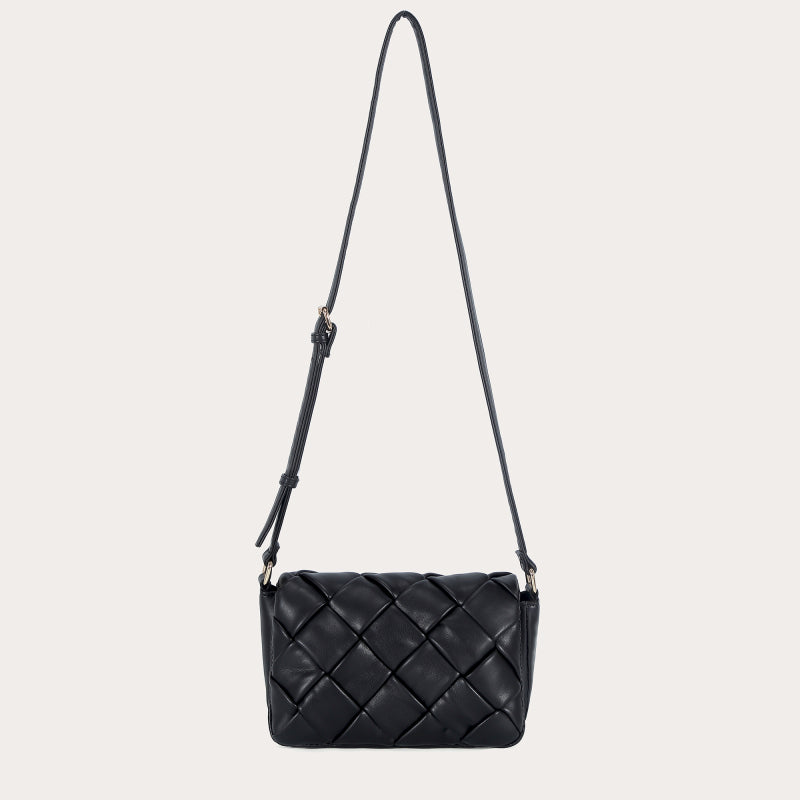 Willow braided crossbody bag - Black