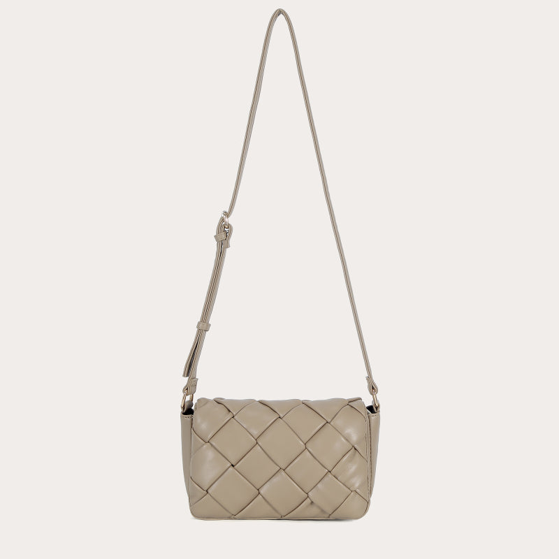 Willow braided crossbody bag - Taupe