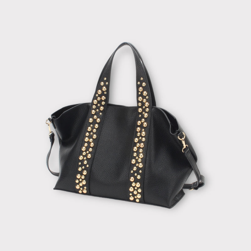 Maddox studded shoulder bag - Black