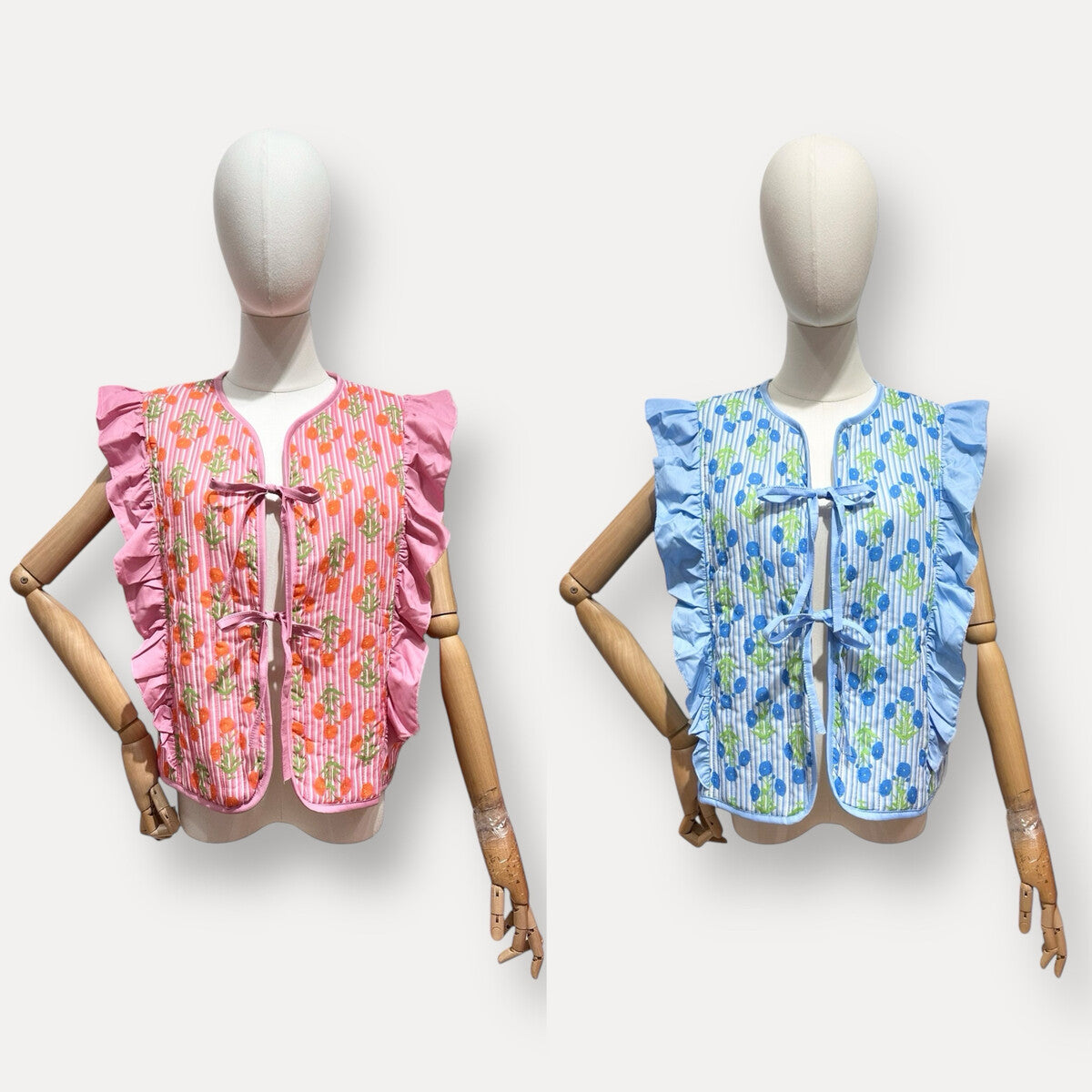 Maudie floral waistcoat - Blue