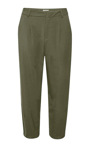 Khaki Relaxed Suit Trousers
