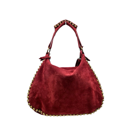 Nova suede studded bag - Red