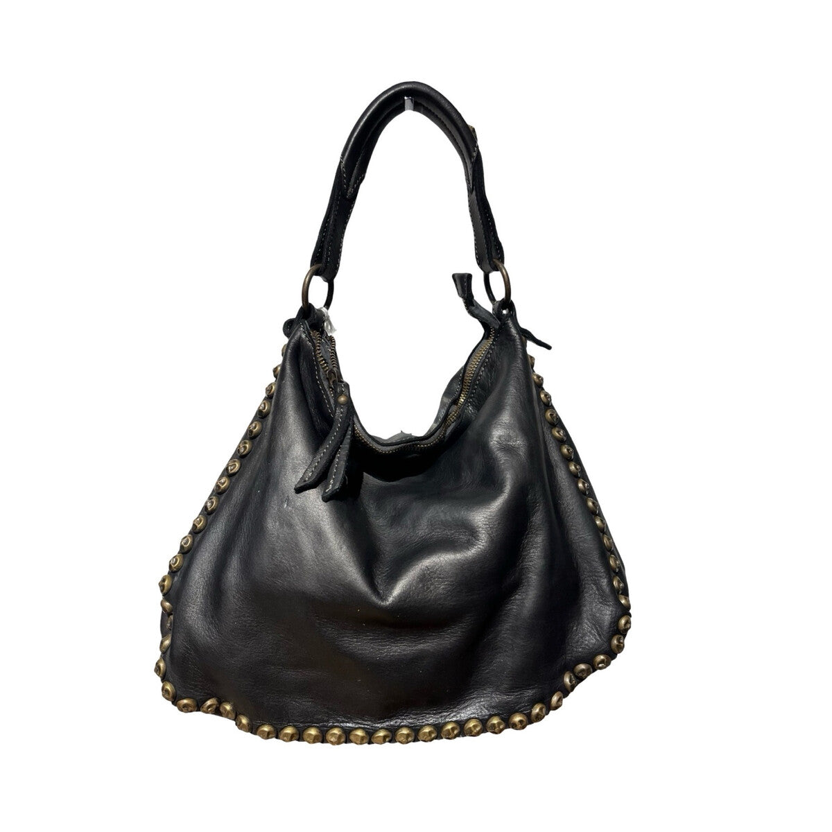 Manon leather studded bag - Black