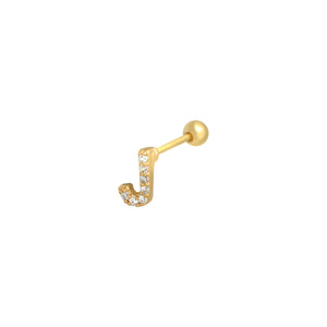 Monogram Sparkle Piercing - Gold