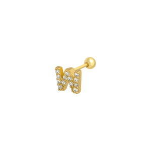 Monogram Sparkle Piercing - Gold